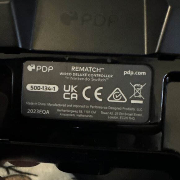 PDP Nintendo Switch Controller Glow in the Dark Rematch Wired Super Mario EUC - Picture 2 of 4
